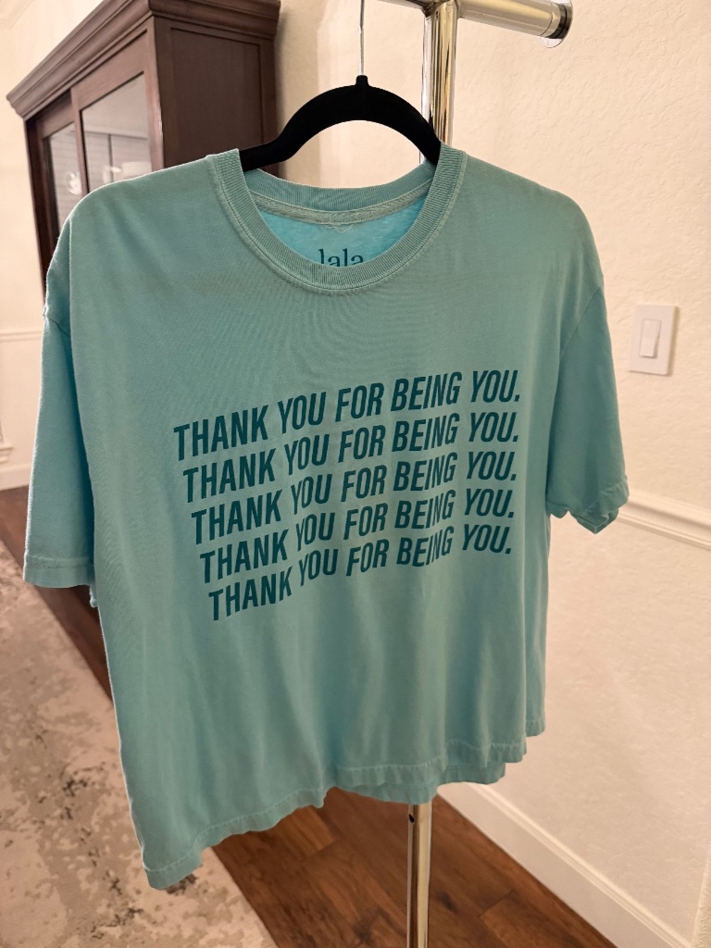 Dressed in Lala "Thank you for Being You" Cropped Tee (Small)